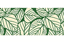 Schablonen für die Bordüren mit Pflanzen - Bordürenmotiv aus Birkenblättern