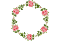 Schablonen für Rosen zeichnen - Rose im Folk-Stil 11c