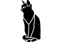 Tiere zeichnen Schablonen - Schwarze Katze