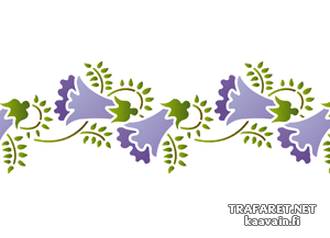 Hasenglöckchen im Folk-Style B (Schablonen für Blumen zeichnen)