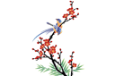 Schablonen für Blumen zeichnen - Kleine Vögel und Kamelie