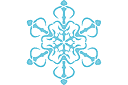 Schablonen auf das Thema der Winter - Schneeflocke V