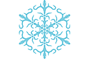 Schablonen auf das Thema der Winter - Schneeflocke XIV
