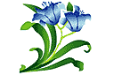 Schablonen für Blumen zeichnen - Zwei Lilien 2