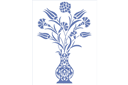 Schablonen mit östlich Motiven - Türkische Vase mit Blumen