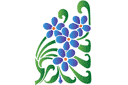 Schablonen für Blumen zeichnen - Abstrakten Blumen