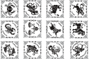 Schablonen mit Tierkreiszeichen und Horoskop - Sternzeichen