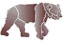 Schablonen mit Indianer Zeichnungen - Bewegender Bär
