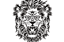 Tiere zeichnen Schablonen - Rytande lejon
