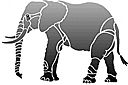 Tiere zeichnen Schablonen - Elefant