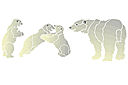 Tiere zeichnen Schablonen - Eisbären