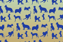 Schablonen für die Wand - Tapeten mit den Hunden