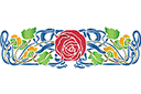 Schablonen für Rosen zeichnen - Löwenzahn und Rose