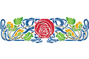 Schablonen im Jugendstil - Löwenzahn und Rose