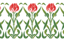 Schablonen für Blumen zeichnen - Tulpen der Jugendstil