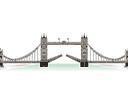 Schablonen von Gebäuden und Architektur - Tower Bridge