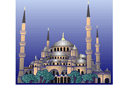 Schablonen von Gebäuden und Architektur - Blauen Moschee