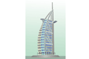 Schablonen von Gebäuden und Architektur - Burj al Arab