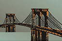 Schablonen von Gebäuden und Architektur - Großer Brooklyn Bridge