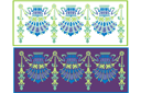 Schablonen für Bordüre im klassischen Stil - Bordürenmotiv im Jugendstil