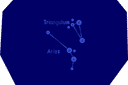 Schablonen auf dem Raumthema - Sternbild Aries und Triangulum