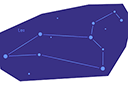 Schablonen auf dem Raumthema - Sternbild Löwe