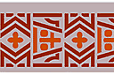Schablonen für die Wandkanten  in ethnischen Stil - Aztekische Bordürenmotiv 1