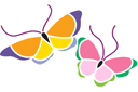 Schablonen für Schmetterlinge zeichnen - Zwei Schmetterlinge 2