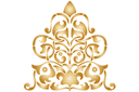 Schablonen mit verschiedenen Ornamenten - Barockenmuster