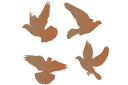Schablonen für Silhouetten zeichnen - Tauben