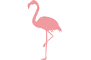Tiere zeichnen Schablonen - Flamingo