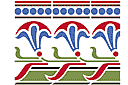 Schablonen für Bordüre im klassischen Stil - Bordürenmuster 10