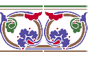 Schablonen im mittelalterlichen Stil - Bordürenmuster 016