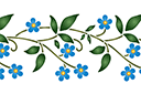 Schablonen für Blumen zeichnen - Bordürenmotiv aus Butterblumen