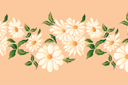 Schablonen für Blumen zeichnen - Bordürenmuster mit Kamille