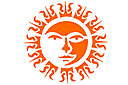 Schablonen auf dem Thema des Himmels - Aztekische Sonne 2