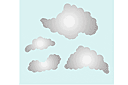 Schablonen auf dem Thema des Himmels - Wolken