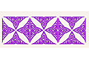 Schablonen für die Bordüren mit verschiedenen Ornamenten - Mosaik