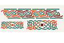 Schablonen für die Wandkanten  in ethnischen Stil - Keltische Bordürenmotiv