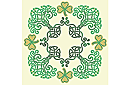 Schablonen im keltischen Stil - Baum und Kleeblatt