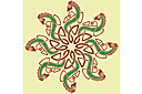 Schablonen im keltischen Stil - Stern aus Drachen