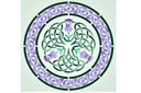Schablonen im keltischen Stil - Distel in Form eines Kreis