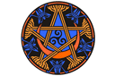 Schablonen im keltischen Stil - Keltisches Pentagramm 95