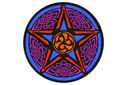 Schablonen im keltischen Stil - Keltisches Pentagramm 96