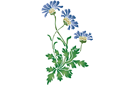 Schablonen für Blumen zeichnen - Kornblumen
