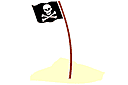 Schablonen für die Raumdekor des Kindes - Piraten - Piratenflagge