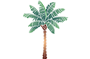 Schablonen für Bäume zeichnen - Palme
