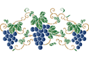 Schablonen mit östlich Motiven - Orientalisches Motiv mit Weintraube