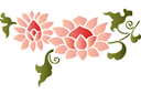 Schablonen mit östlich Motiven - Chinesische Blume