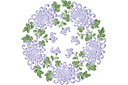 Kreismuster Schablonen - Medaillon im Orientalstil mit Chrysanthemen
